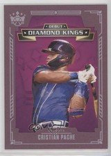 2021 Panini Diamond Kings Debut Plum Framed Cristian Pache #DDK-AB bp9