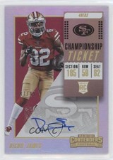 2018 Panini Contenders Championship Ticket /49 Richie James #243 Rookie Auto RC