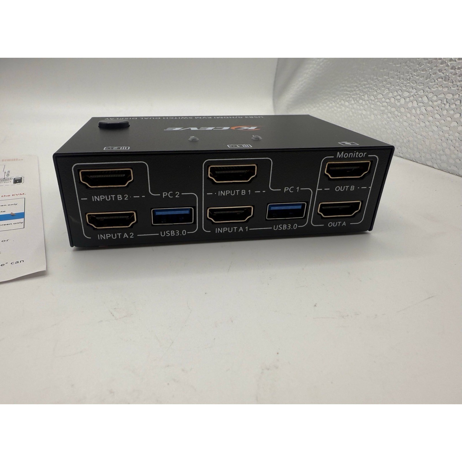 KCEVE KC KVM202AS USB3 0 HDMI KVM Switch Dual Display 4K 60Hz Adaptive EDID