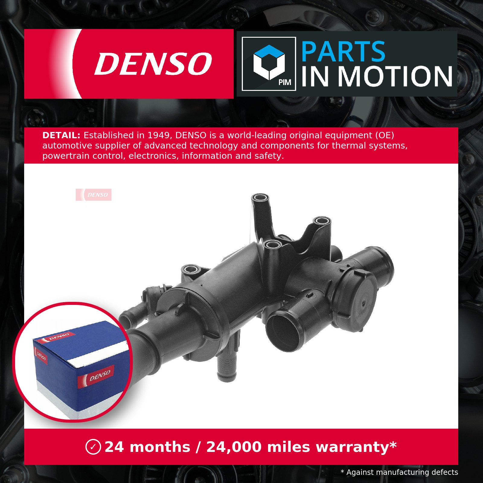 Coolant Thermostat fits FORD FOCUS C-MAX TDCi 2.0D 03 to 07 Denso 1313679 New