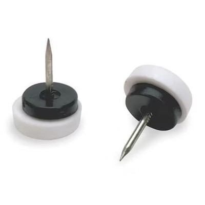 Furniture Glides, Nail-On, Round, 3/4'', Pk24, 9446