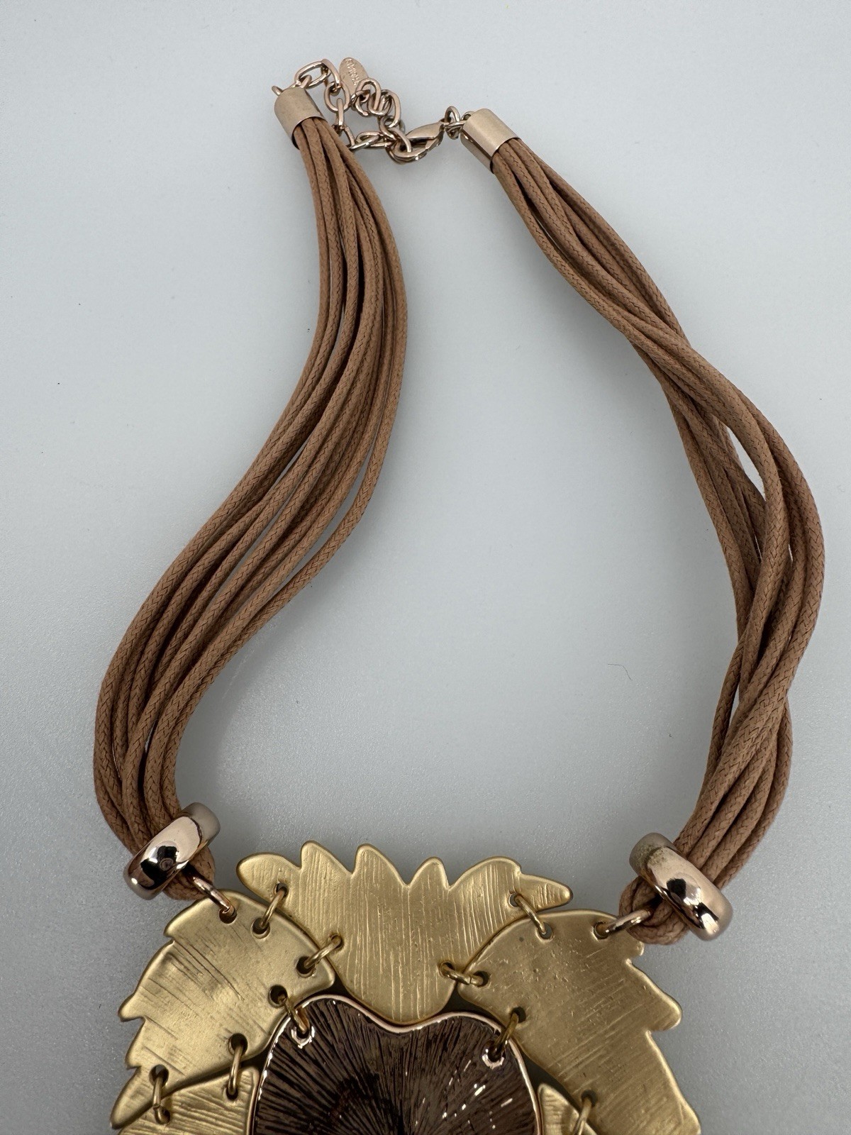 St Thomas Large Lion Statement Necklace Multistra… - image 5