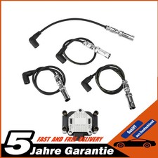 ZÜNDSPULE + 4X ZÜNDLEITUNGSSATZ ZÜNDKABEL FÜR VW LUPO 1.0 POLO 6N 1.4 0986221048
