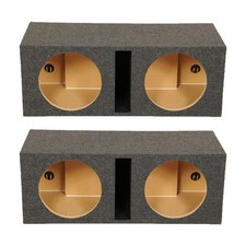 Q Power QBASS Dual 12 Inch Heavy Duty MDF Car Audio Subwoofer Enclosure Boxes...
