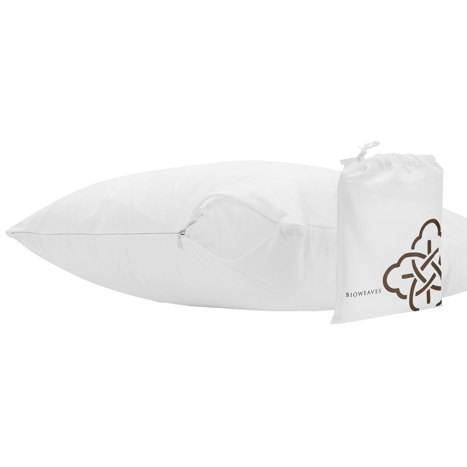 100% Organic GOTS-Certified Breathable Cotton Body Pillow Protector with Zip Closure