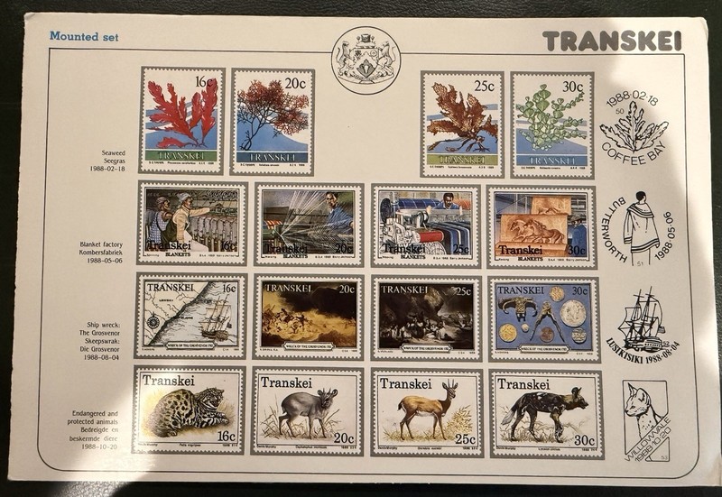 Transkei Stamps South Africa Apartheid Era 1988 MNH w/ Presentation Folder. Mint