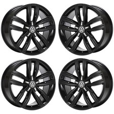 18 Volkswagen Passat Gloss Black Exchange Wheels Rims Factory Oem 70001 2016...