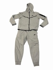 Nike Sportswear Tech Fleece Full Zip Hoodie  Joggers Set Grey Medium