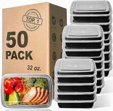WGCC 50 Pack Meal Prep Containers 32oz BPA-Fr...