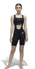 NWT ADIDAS Women's Small S Black Padded Cycling Bib Shorts Tights GK6157 Parley