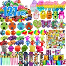 127 Pcs Party Favors Toys for Kids Classroom Treasure Box Goodie Bag Fillers