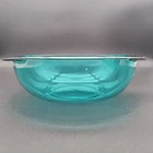 PYREX GLASS Blue-Green RETRO Mixing Bowl Casserole Dish 2QT 01 USA
