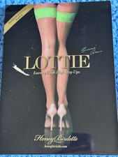  NWT Honey Birdette Lottie Sheer Stay-up Stockings Green Small
