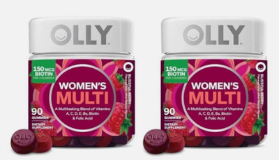 2x 1/27 OLLY Women's Multivitamin Gummy, Women's Overall Wellness,* Vitamins A,