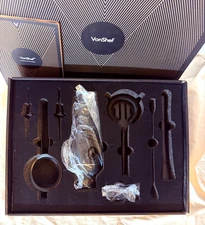 NEW! VonShef 9 Piece  Black Parisian Cocktail Set