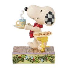 Jim Shore Peanuts SNOOPY AND WOODSTOCK COOKIES-SANTA'S SWEET SURPRISE 6017233