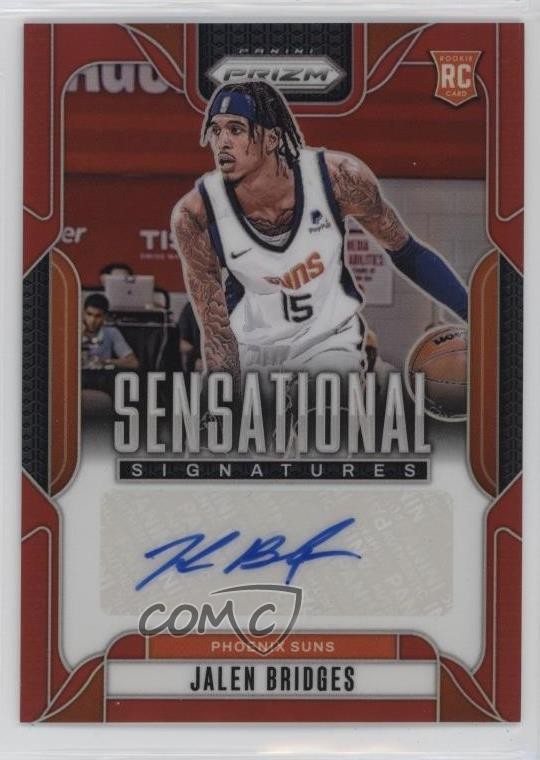 2024-25 Prizm Sensational Signatures Red 38/99 Jalen Bridges Rookie Auto RC 0m89