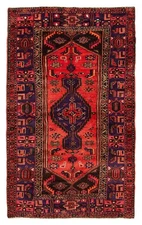 Traditional Vintage Hand-Knotted Area Rug 4'2" x 7'5" Oriental Wool Carpet