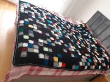 Häkeldecke Handarbeit Patchwork Decke Bettüberwurf Granny Square Bettdecke