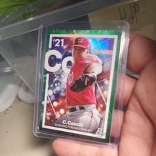 Cade Cavalli 2021 Bowman Platinum Prospect Precious Elements Green /99 #PE-24