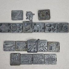 VTG Mattel Thingmaker Molds Lot Creepy Crawlers Fighting Men Zoofie Goofies 60's