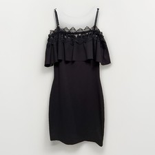 Black Off Shoulder Lace Bodycon Dress Size 7 Homecoming/ Cocktail Autumn Wedding