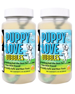 : Puppy Love Bubbles: Pumpkin Scented 2 Pack - 4oz Bottles, Dog Interactive T...