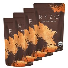 4-Pack Organic Ryze Mushroom Coffee, 30 Servings/Bag, Instant, Free Shipping