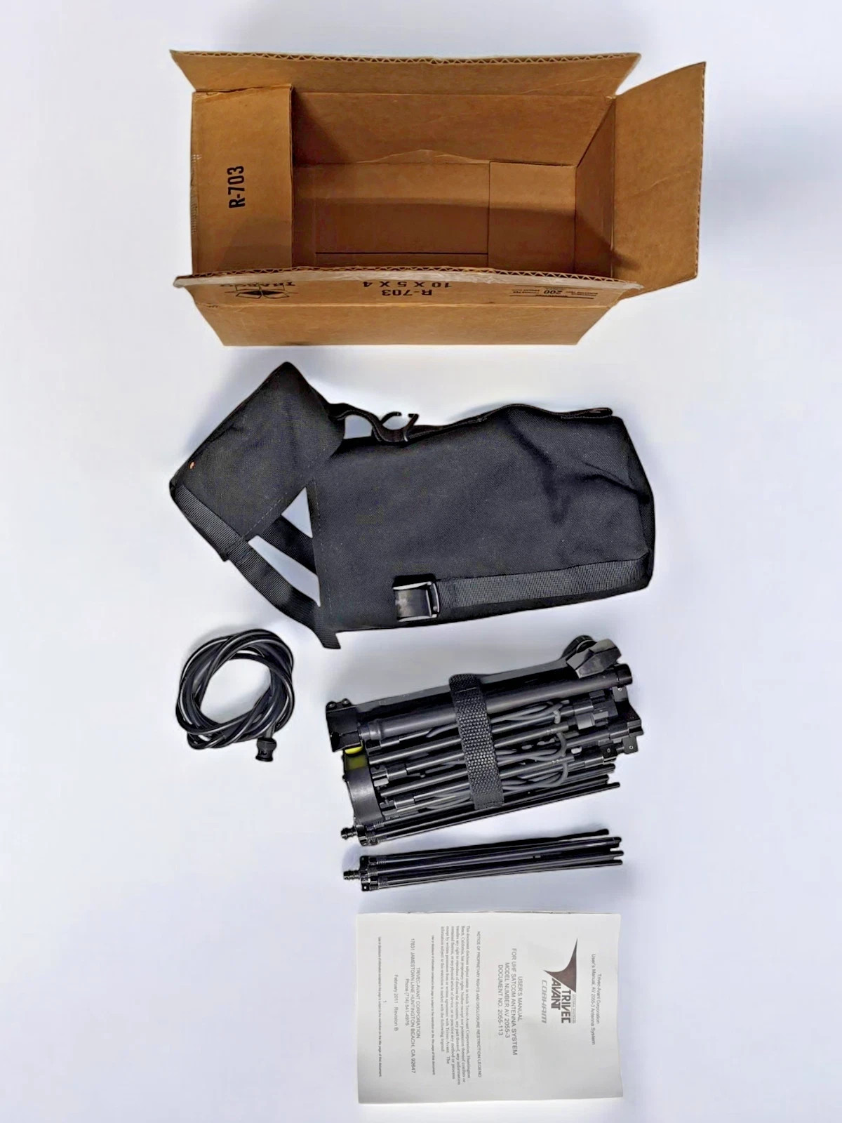 New Trivec Avant AV 2055-3 UHF Satcom Satellite Communication Antenna System