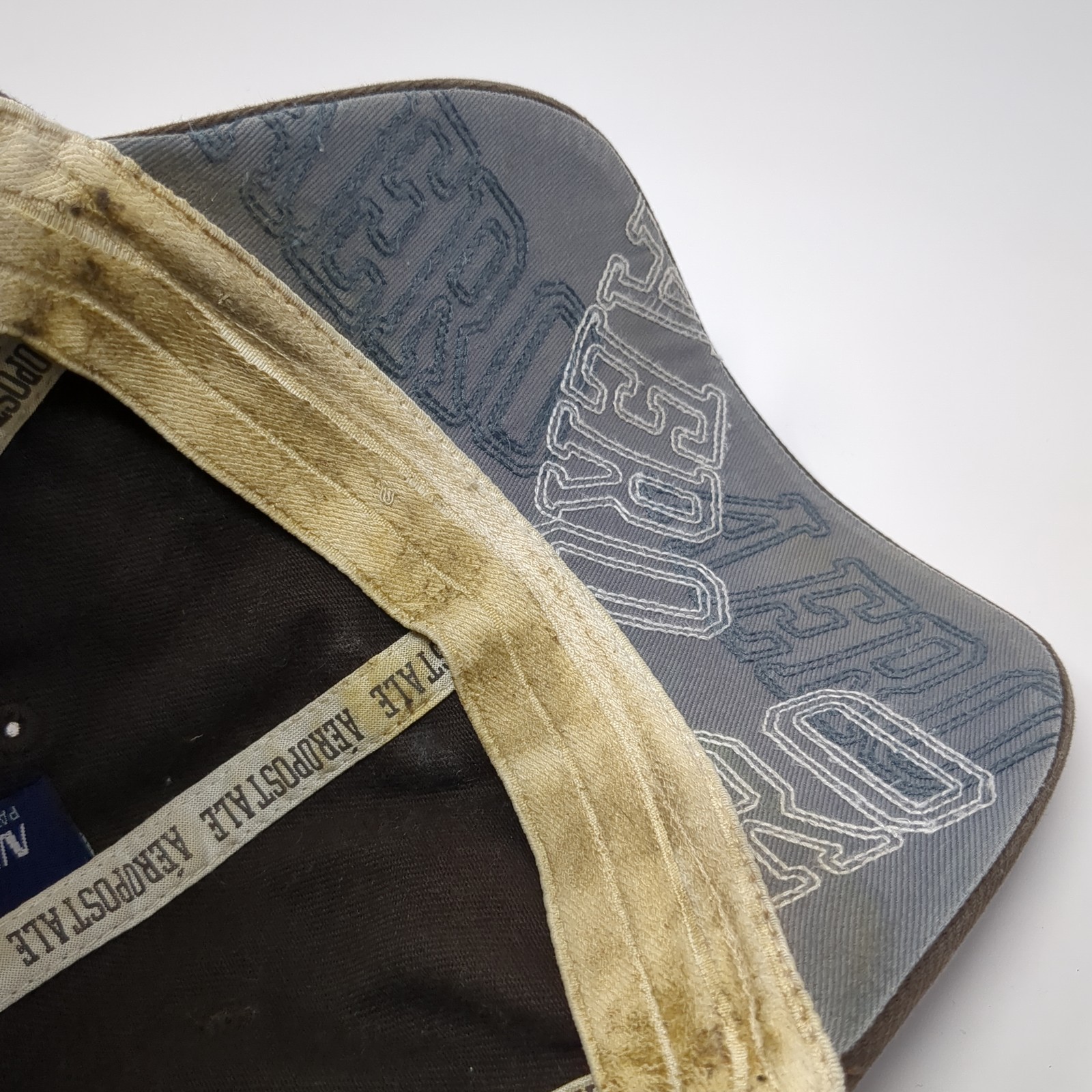 A87 Fitted Baseball Cap Brown Medium Lightweight … - image 8