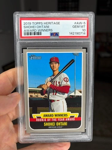 2019 Topps Heritage Award Winners ROY Shohei Ohtani #AW-5 PSA 10 Gem Mint