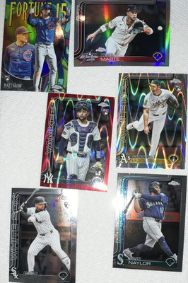 2025 Topps Chrome MLB 5-Card Lot RC Matt Shaw + Marte All-Star, Naylor
