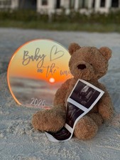 Personalized Baby Announcement Mirror Custom Name Nursery Decor Birth Reveal Sig