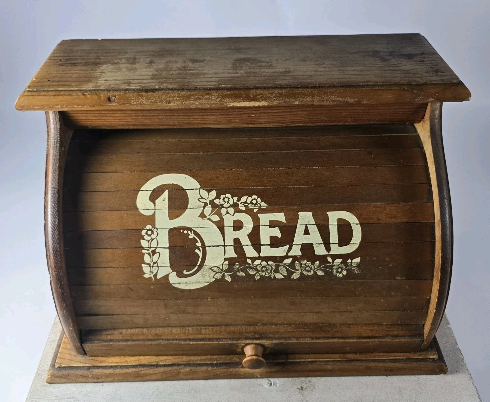 Vintage Roll Top BREAD BOX Storage Primitive Rustic Farmhouse Wood
Opens in a new window or tab