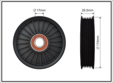 500572 CAFFARO DEFLECTION/GUIDE PULLEY, V-RIBBED BELT FOR CHEVROLET DAEWOO GMC K