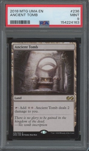 2018 Magic The Gathering UMA EN #236 Ancient Tomb Mint PSA 9