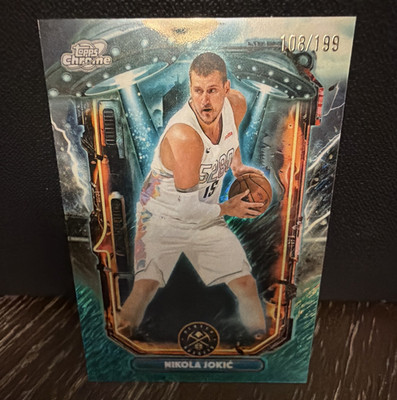 Topps 2025-26 Cosmic Chrome Nikola Jokić ET-4 Aqua Equinox /199