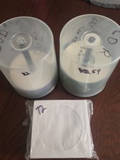 LOT 91 BLANK DVD-R CD-R Memorex 52x 59 Blank 32 Empty Cd/dvd Sleeves 72