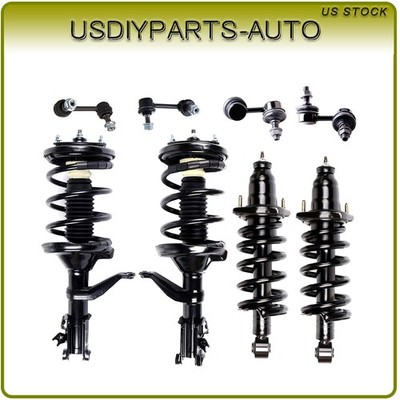 Front Rear For 03-11 Honda Element Shock Strut Coil Springs + Sway Bar Links kit