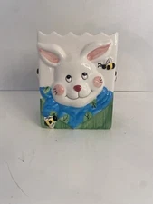 Easter Flower Pot/Planter with Bunny and Bumble Bees.  Made for Harry and David