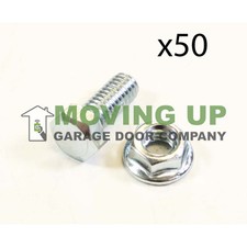 Garage Door Hardware Hex Bolt and Serrated Flange Nut 5/16-18 X 3/4" Lot of 50