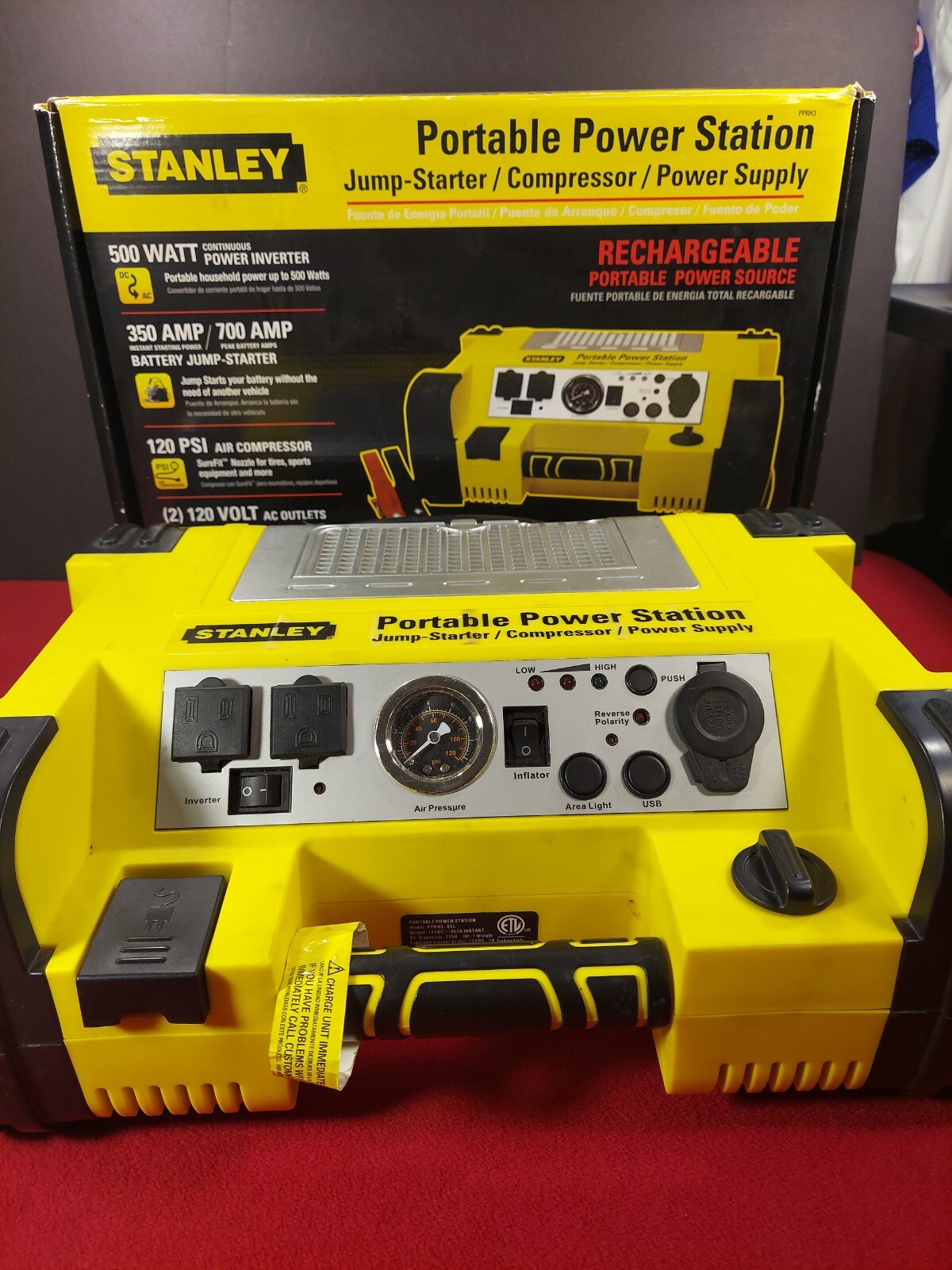 Stanley Portable Power Station PPRH3USED with box 814632010494 eBay