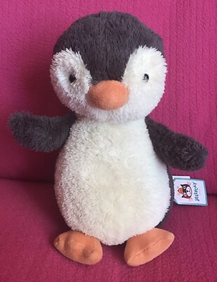 Jellycat Medium Peanut Penguin Black Cream Soft Plush Toy 8” Tags J7131  Harrods UK
