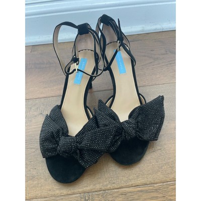 Draper James Embellished Livia Heel Ankle Strap Sandal Black Women's Size 7 New