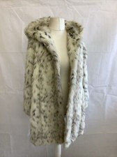 M&co Oyster Grey Luxury Faux Fur Coat Size Uk 10 – Brand New With Tags