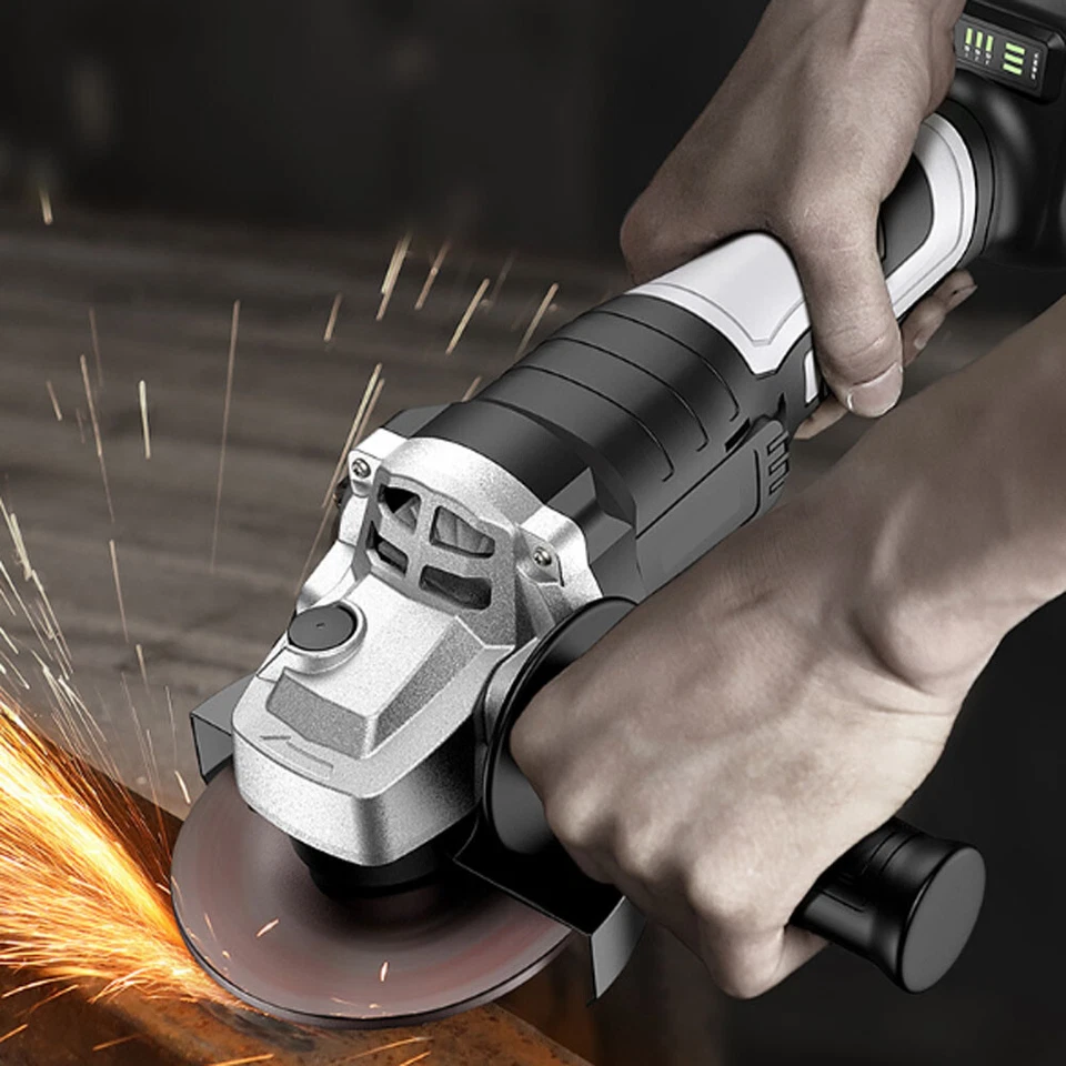 21V Cordless Angle Grinder Brushless 3.0Ah Battery and Charger + Case - Image 3 of 4