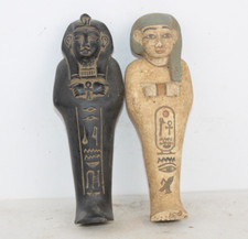 2 ANCIENT EGYPTIAN PHARAONIC USHABTI Shabti Tomb Servant Statue EGYCOM (#2)