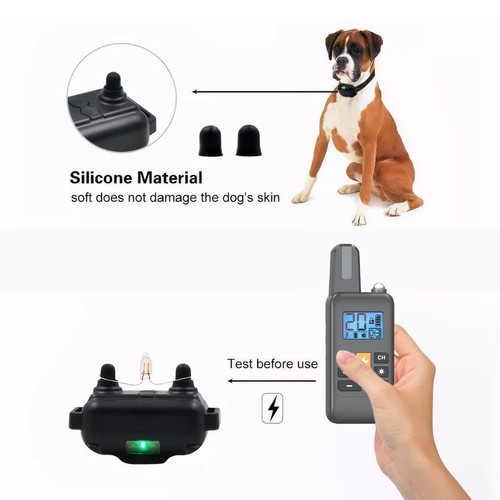 Collare addestramento cani 3300 FT ricaricabile telecomando shock animale domestico impermeabile addestratore USA - Foto 9 di 9