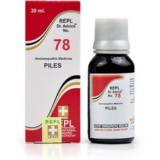 5 X REPL Dr. Advice No 78 (Piles) (30ml) + FREE SHIPPING