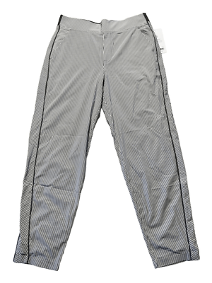 Athleta Women's Brooklyn Textured Pull On Striped Ankle Pants Size